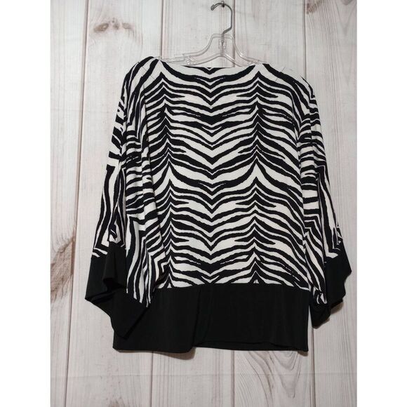 Chico's Knit‎ Kit Shirt Ladies Medium Chico's 1 Zebra Print - Picture 2 of 9